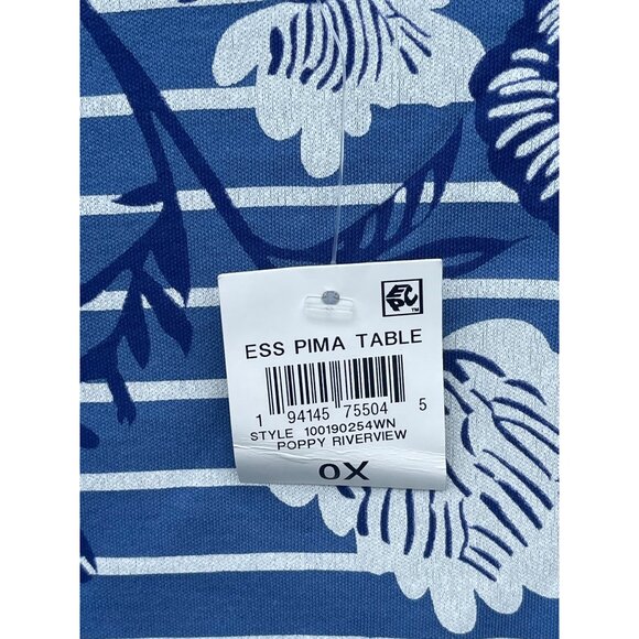 Style & Co. Womens Floral Print Striped 3/4 Sleeve Top Size 0X Blue/White - Picture 5 of 7